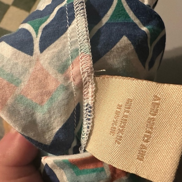 Blue and White Chevron Midi Dress - Picture 11 of 11